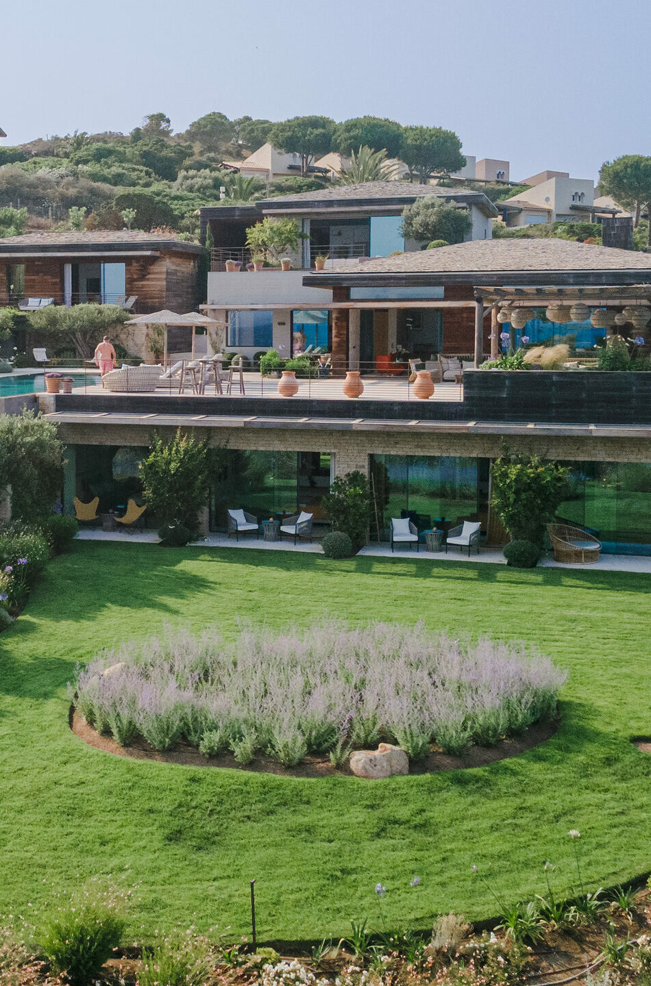 Photographie au drone d’une villa en Corse Photographie au drone d'une villa en Corse